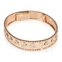 Van Cleef & Arpels Perlee Diamond Bracelet in 18k Rose Gold 1.79 CTW