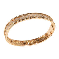 Van Cleef & Arpels Perlee Diamond Bracelet in 18k Rose Gold 3.37 CTW