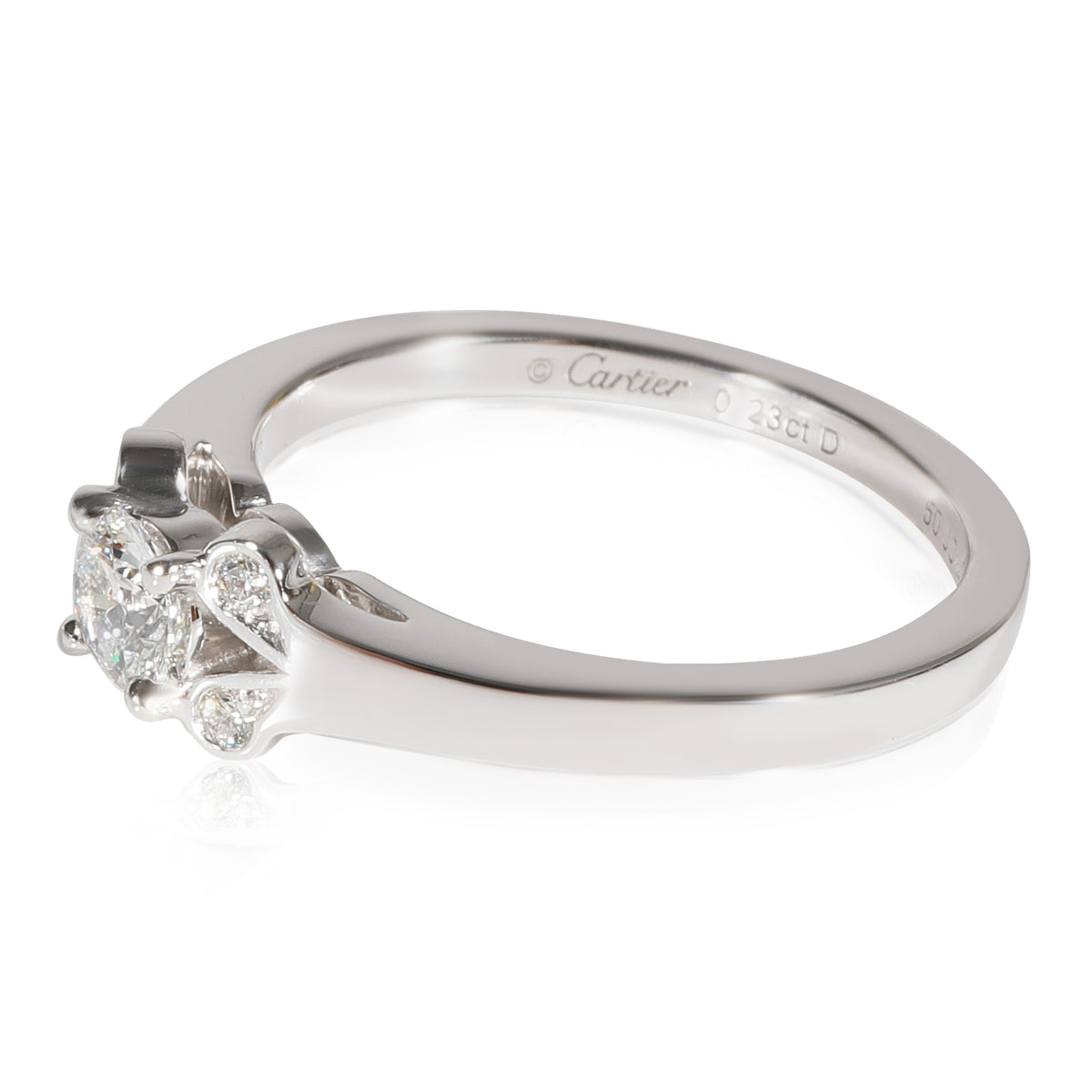 Cartier Ballerine  Diamond Engagement Ring in 950 Platinum D VS1 0.26 CTW