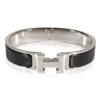 Hermès Plated Clic H Bracelet in Noir