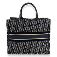 Dior Blue Oblique Velvet Large Book Tote