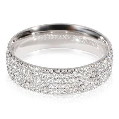 Tiffany & Co. Metro Diamond 5-Row Wedding Band in 18k White Gold 0.9 CTW