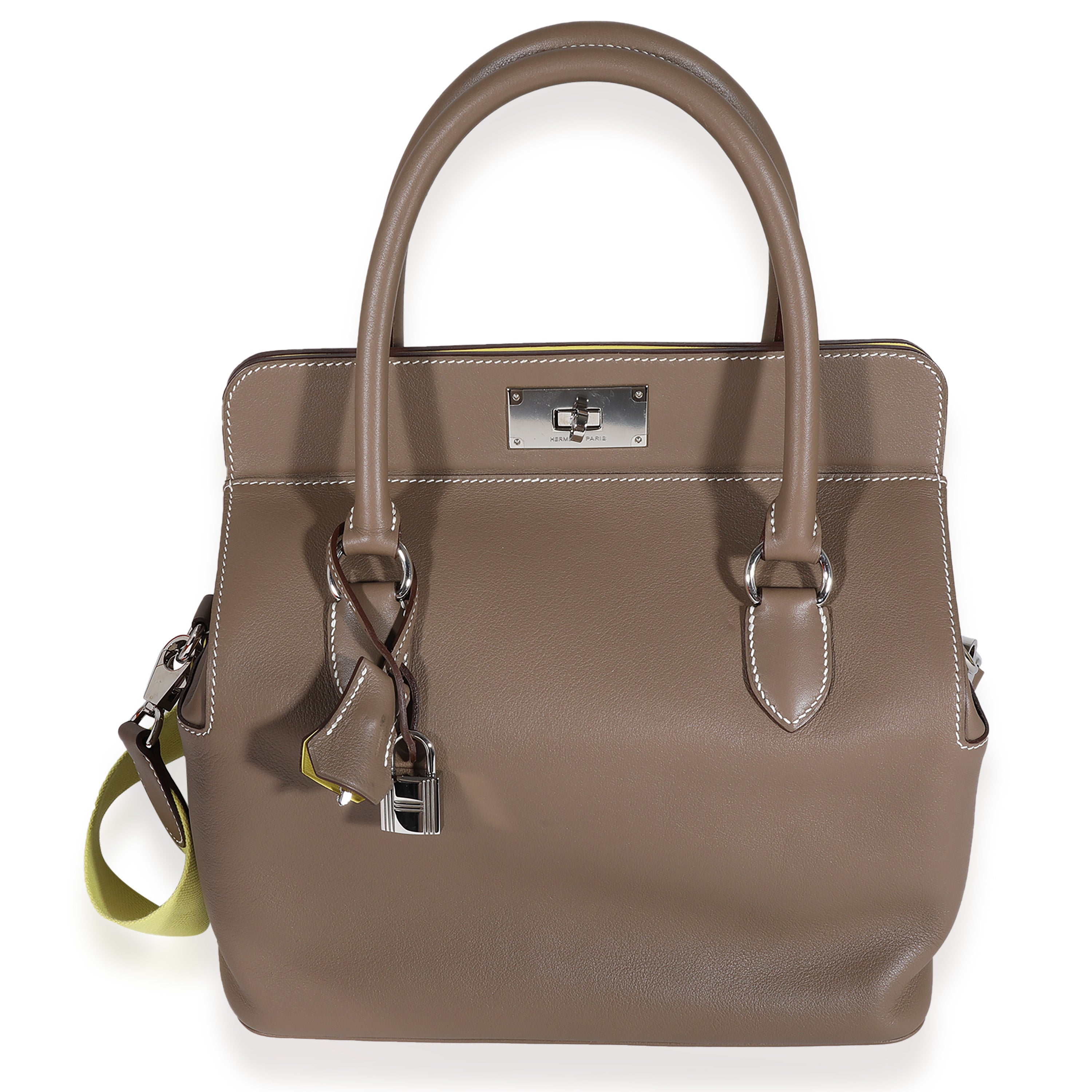 Hermès Etoupe Swift Lime Toolbox 26 PHW myGemma Item #123216