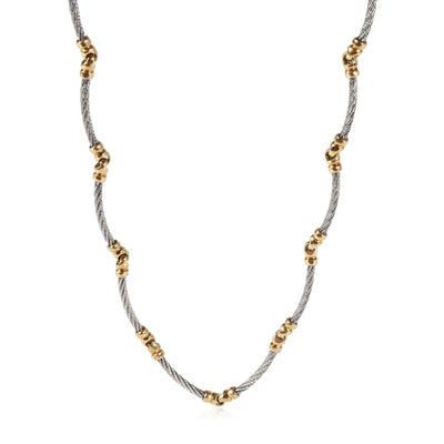 Charriol Phillip Cable Necklace in 18k Yellow Gold/Steel