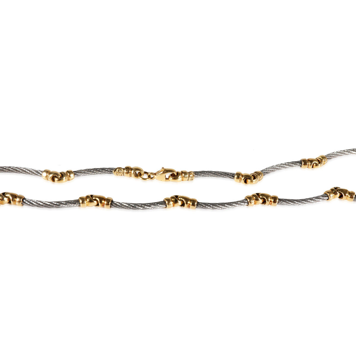 Charriol Phillip Cable Necklace in 18k Yellow Gold/Steel