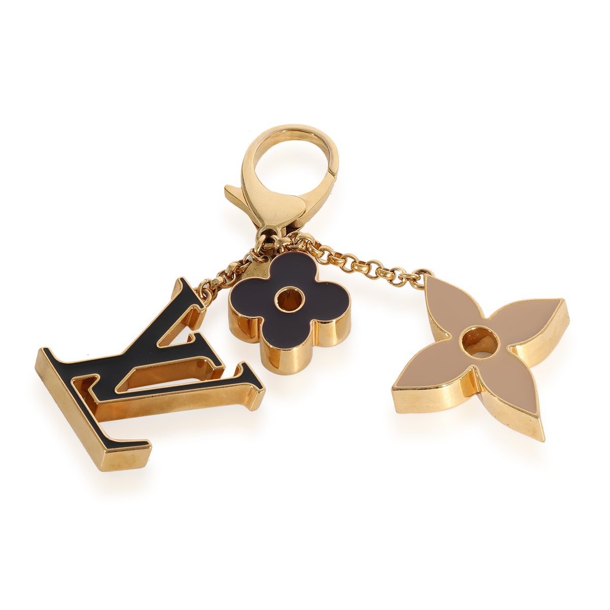 Louis Vuitton Gold Tone Fleur De Monogram Charm Bag Charm & Key