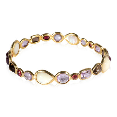 Ippolita Gelato Bangle With Multicolor Faceted Gemstones in 18K Yellow Gold