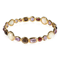 Ippolita Gelato Bangle With Multicolor Faceted Gemstones in 18K Yellow Gold