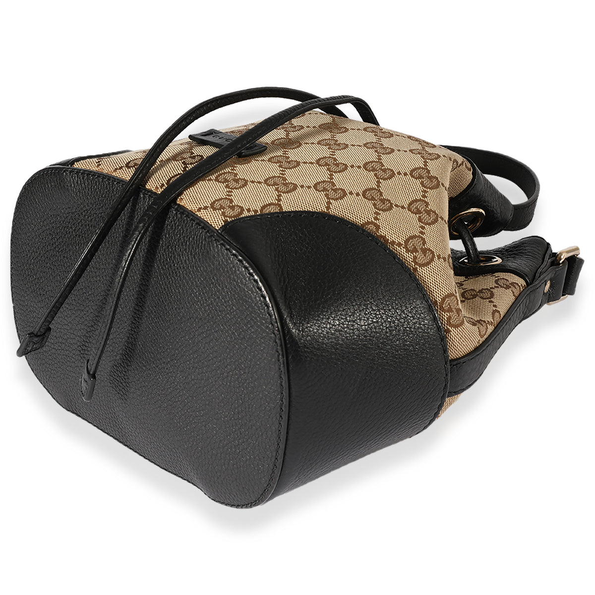 Gucci Brown GG Canvas Drawstring Bucket Bag