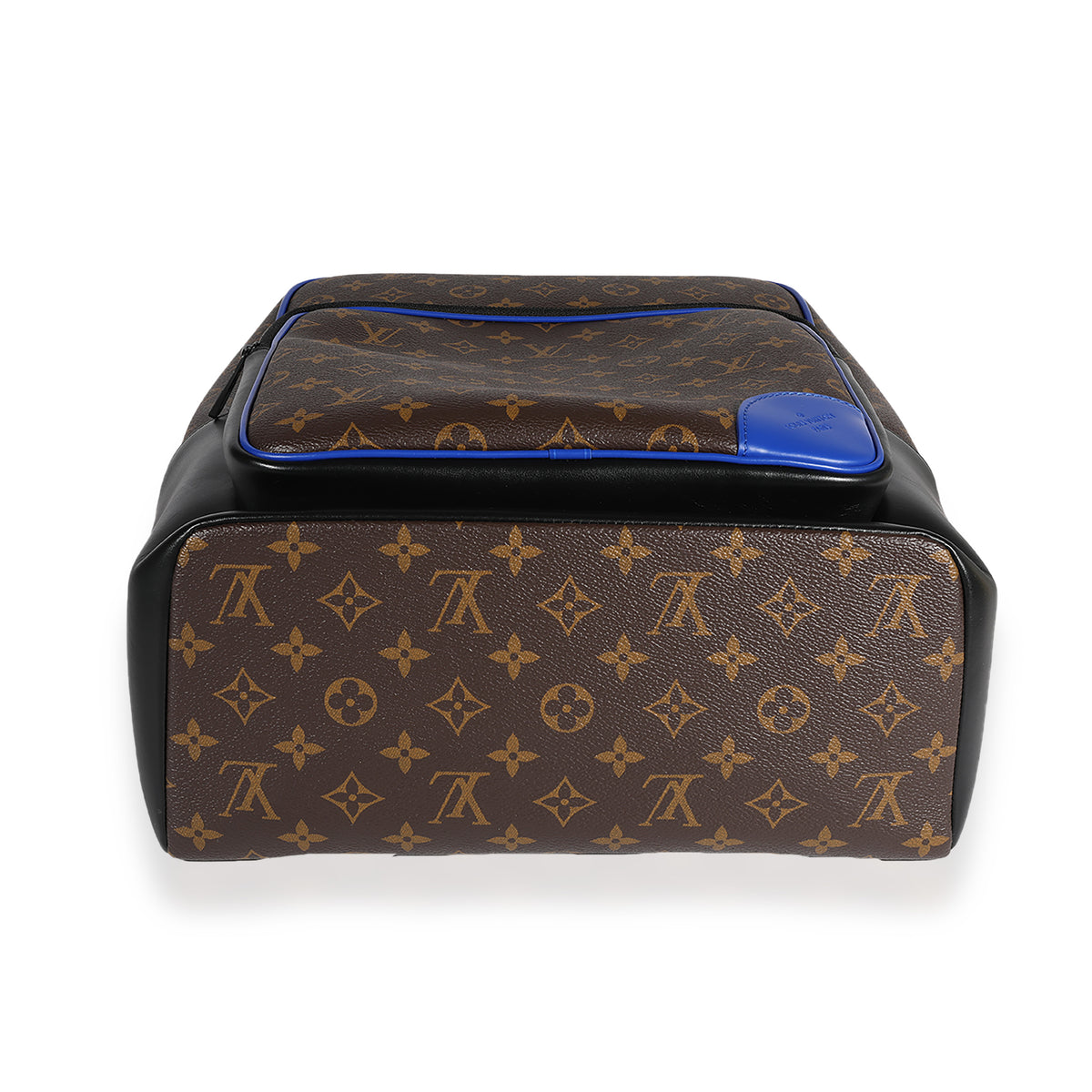 louis vuitton blue and black diamond backpack Louis Vuitton Monogram Macassar & Blue Leather Dean Backpack | myGemma