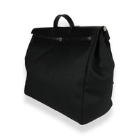 Hermès Black Toile & Vache Hunter Herbag Zip Cabine 50 PHW