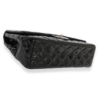 Chanel Black Quilted Patent Leather Maxi Classic Single Flap Bag