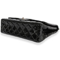 Chanel Black Quilted Patent Leather Maxi Classic Single Flap Bag