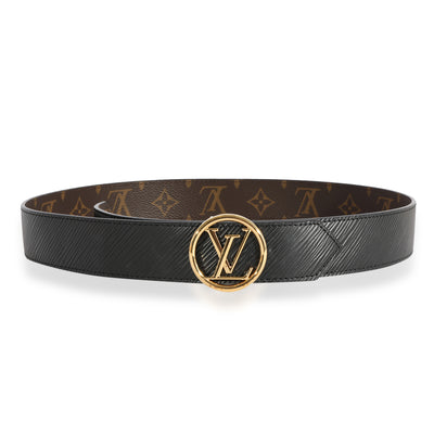 Louis Vuitton Reversible Monogram Canvas & Epi Leather 35mm LV Circle Belt