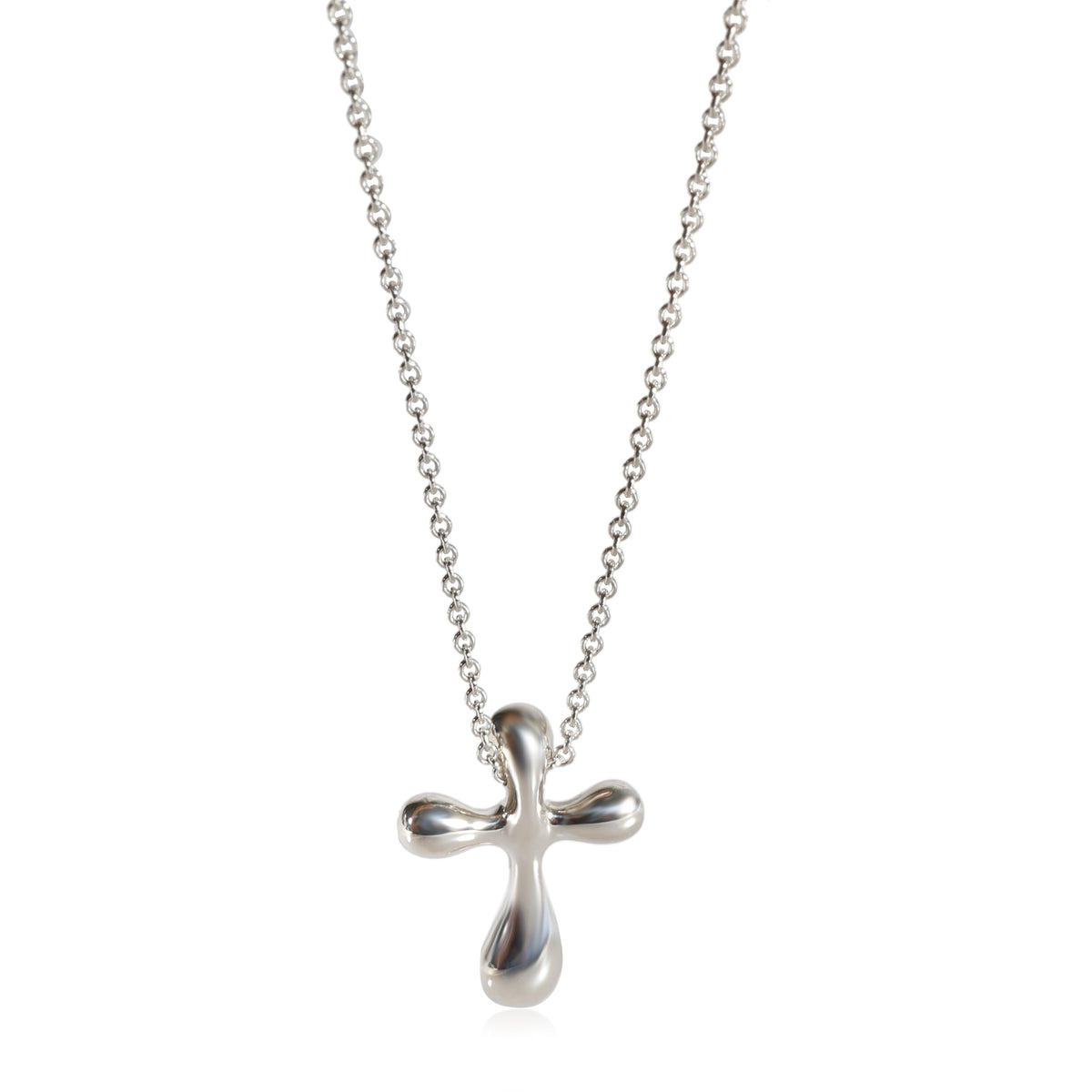 Tiffany & Co. Elsa Peretti Cross Pendant on Chain in Sterling Silver