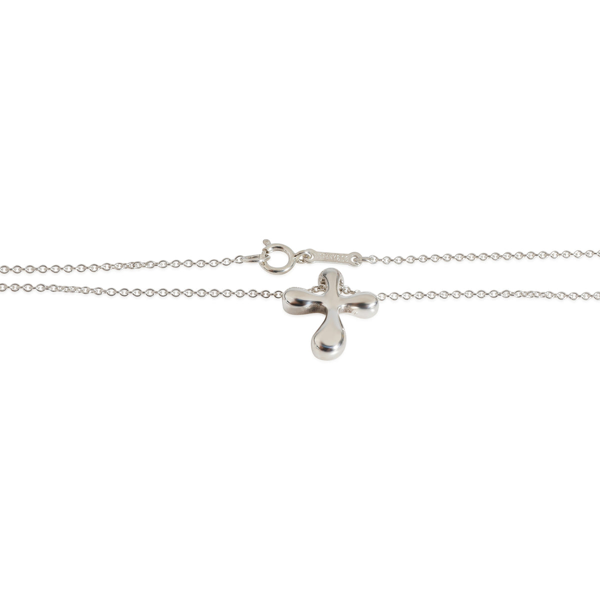 Tiffany & Co. Elsa Peretti Cross Pendant on Chain in Sterling Silver