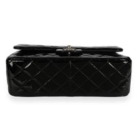 Chanel Black Quilted Patent Leather Jumbo Classic Double Flap Bag