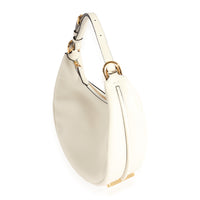 White Soft Leather Small graphy Hobo