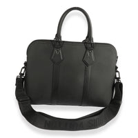 Louis Vuitton Black Aerogram Leather Briefcase Bag