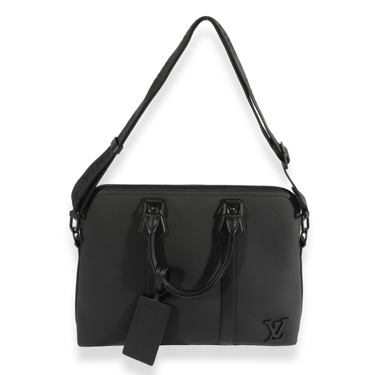Louis Vuitton Black Aerogram Leather Briefcase Bag, myGemma