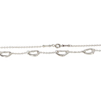 Tiffany & Co. Elsa Peretti Open Heart 5 Station Necklace in Sterling Silver