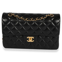 Black Quilted Lambskin Small Classic Double Flap Bag