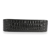 Saint Laurent Black Crocodile-Embossed Le 5 à 7 Hobo