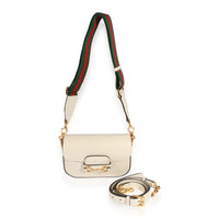 Gucci White Leather 1955 Horsebit Mini Bag