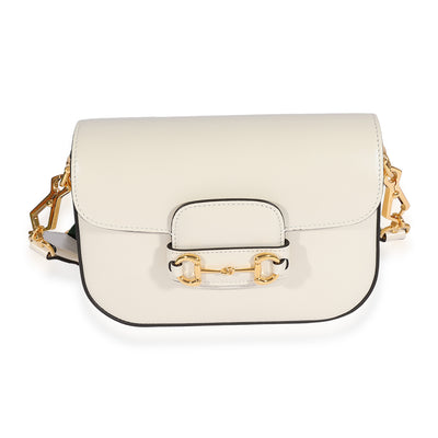 Gucci White Leather 1955 Horsebit Mini Bag