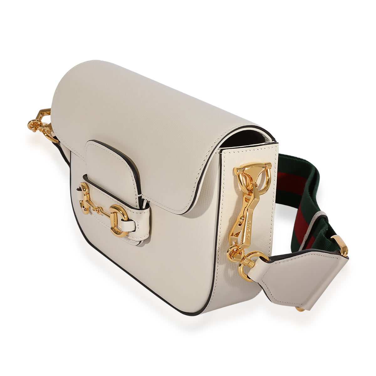 Gucci White Leather 1955 Horsebit Mini Bag