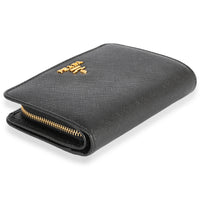 Prada Black Saffiano French Wallet