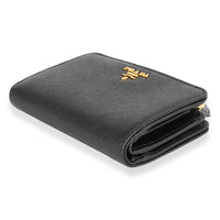 Prada Black Saffiano French Wallet