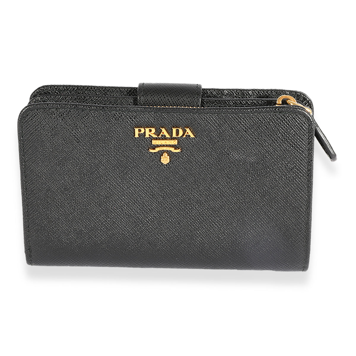 Prada medium saffiano leather wallet hotsell