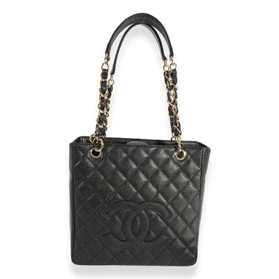 Chanel Black Quilted Caviar PST
