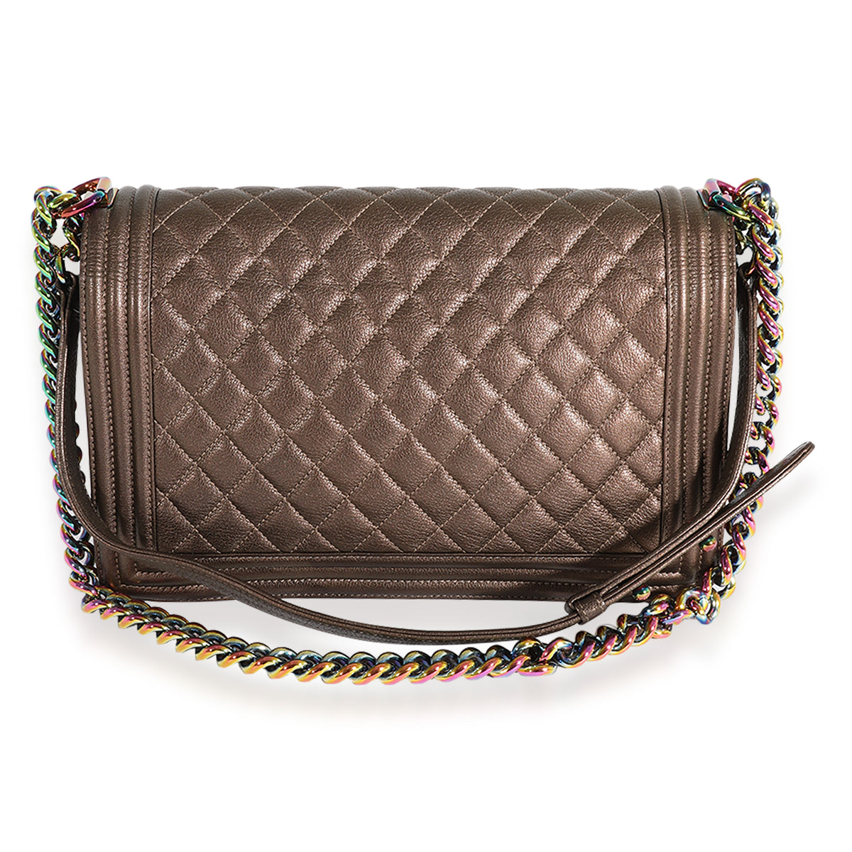 Chanel Bronze Mermaid Boy bag in Old medium and Rainbow Hardware