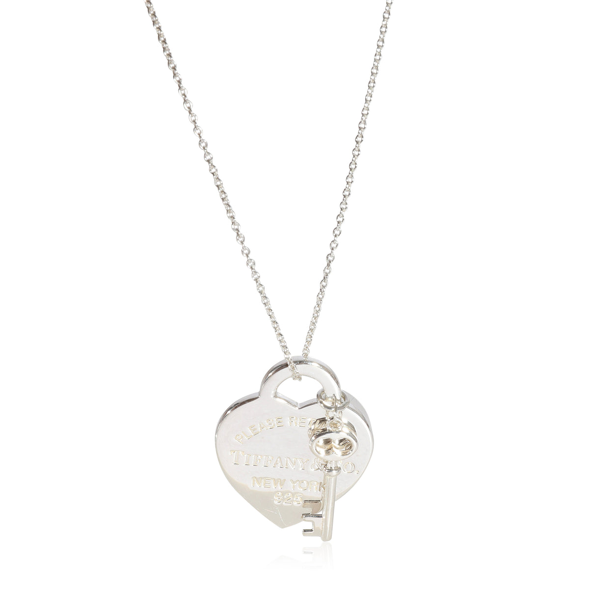 Return To Tiffany Heart Tag Necklace And Key in Sterling Silver