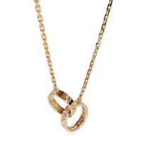 Cartier Love Diamond Interlocking Necklace in 18k Yellow Gold 0.22 CTW