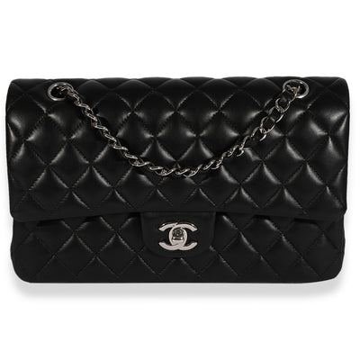 Chanel Black Quilted Lambskin Medium Classic Double Flap Bag