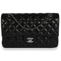 Chanel Black Quilted Lambskin Medium Classic Double Flap Bag