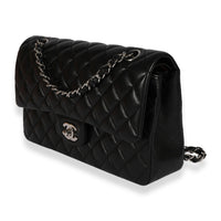 Chanel Black Quilted Lambskin Medium Classic Double Flap Bag