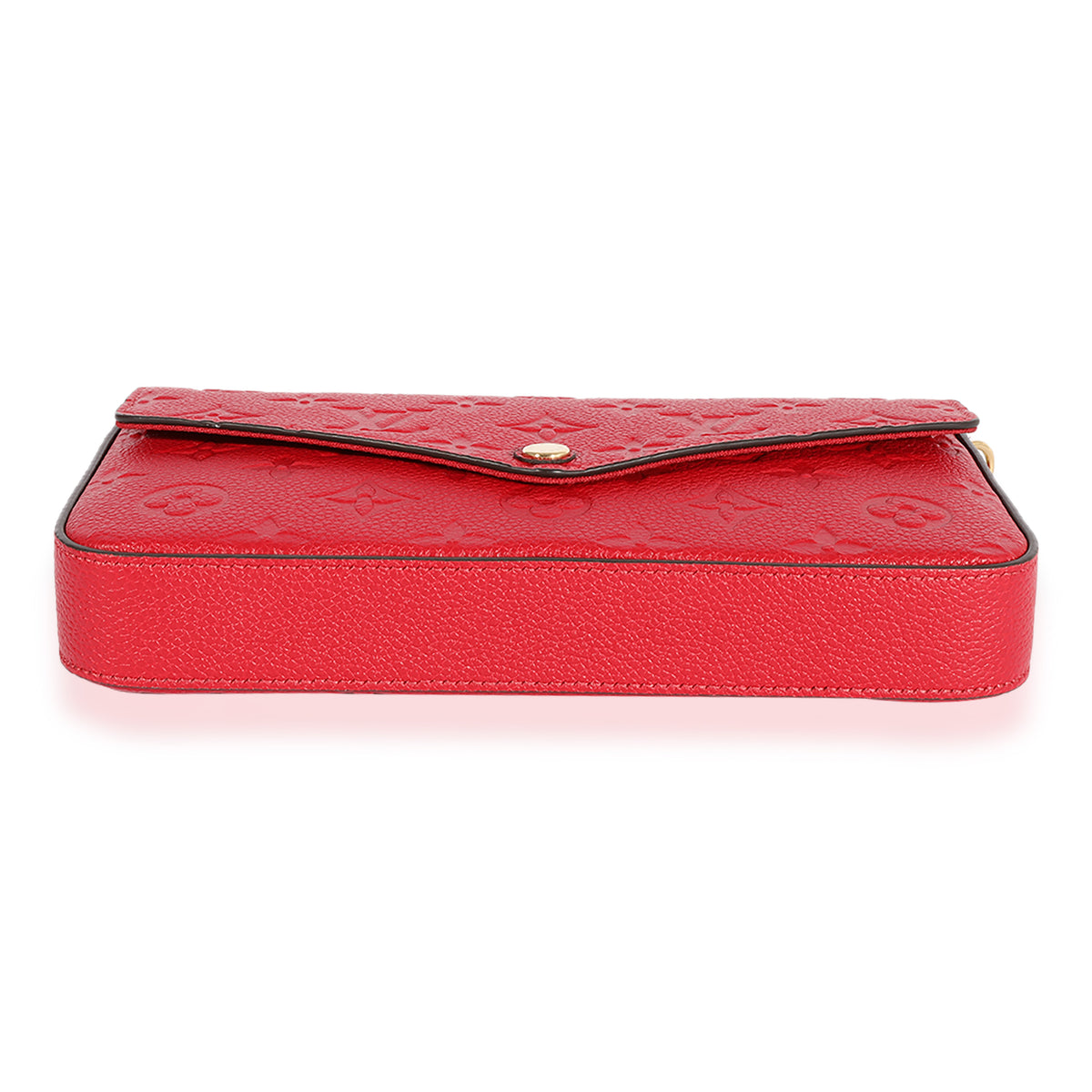 Louis Vuitton Red Leather Monogram Empreinte Felicie Zip Pouch