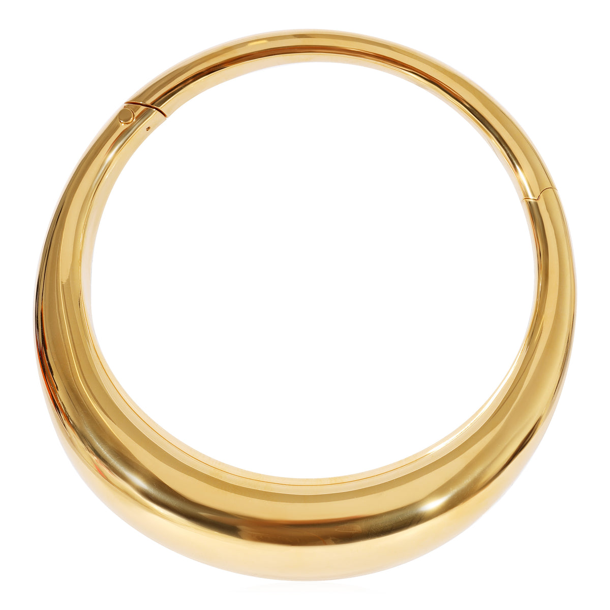 Alexander McQueen Gold Tone Tubular Choker Necklace