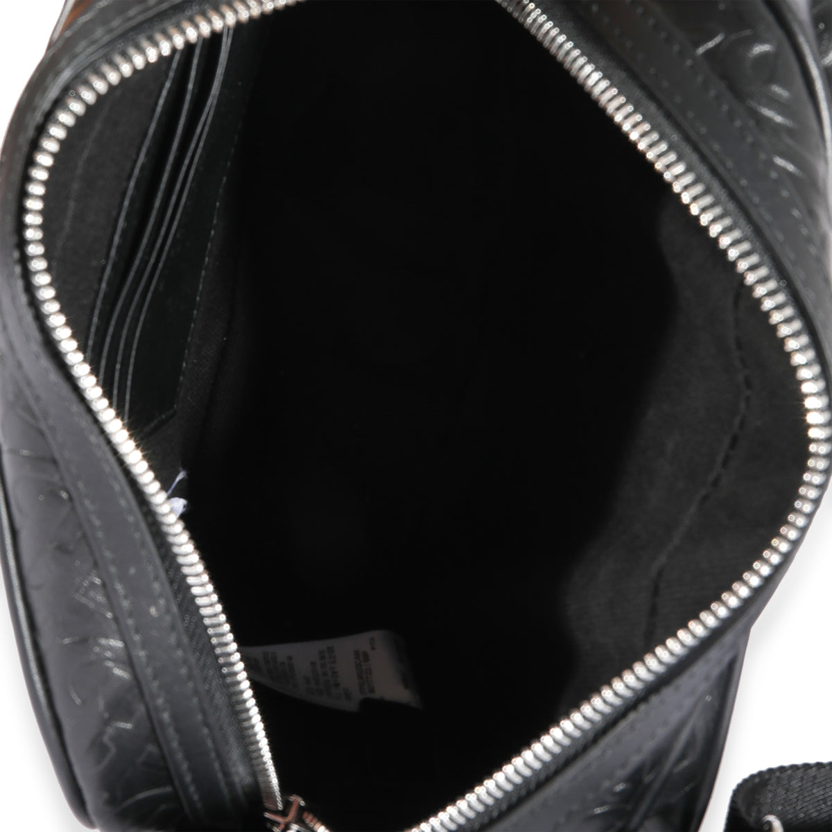 Burberry Black TB Embossed Leather Paddy Crossbody Bag