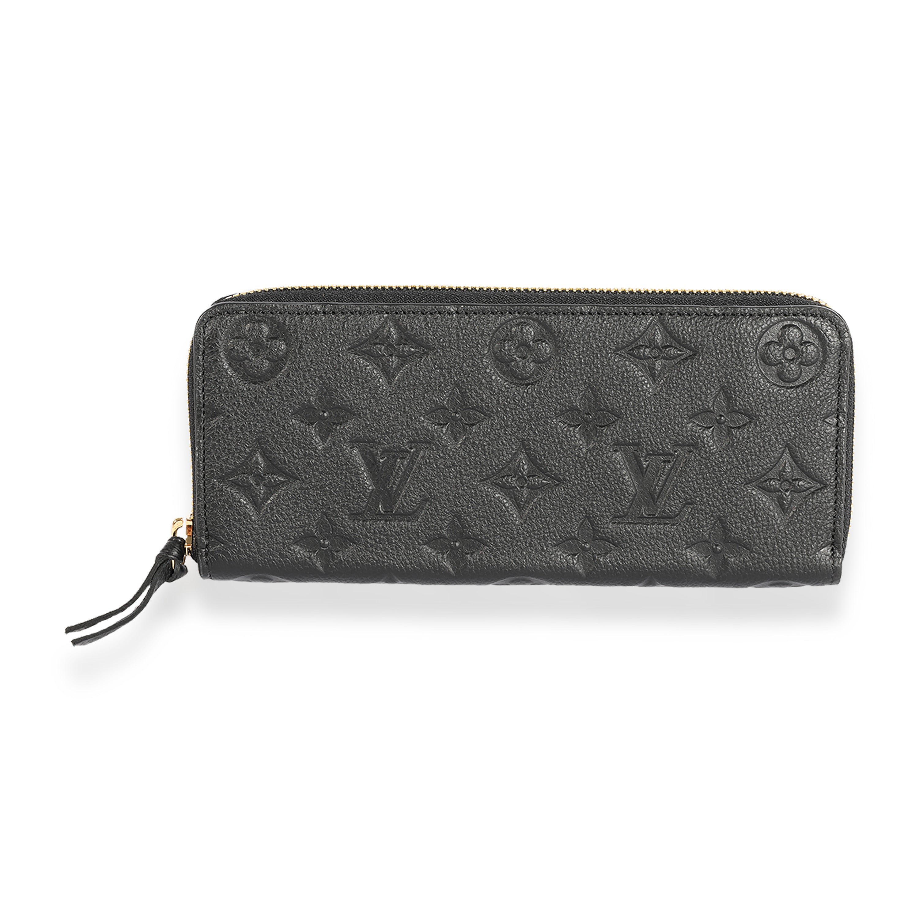 Louis Vuitton Black Monogram Empreinte Clémence Wallet