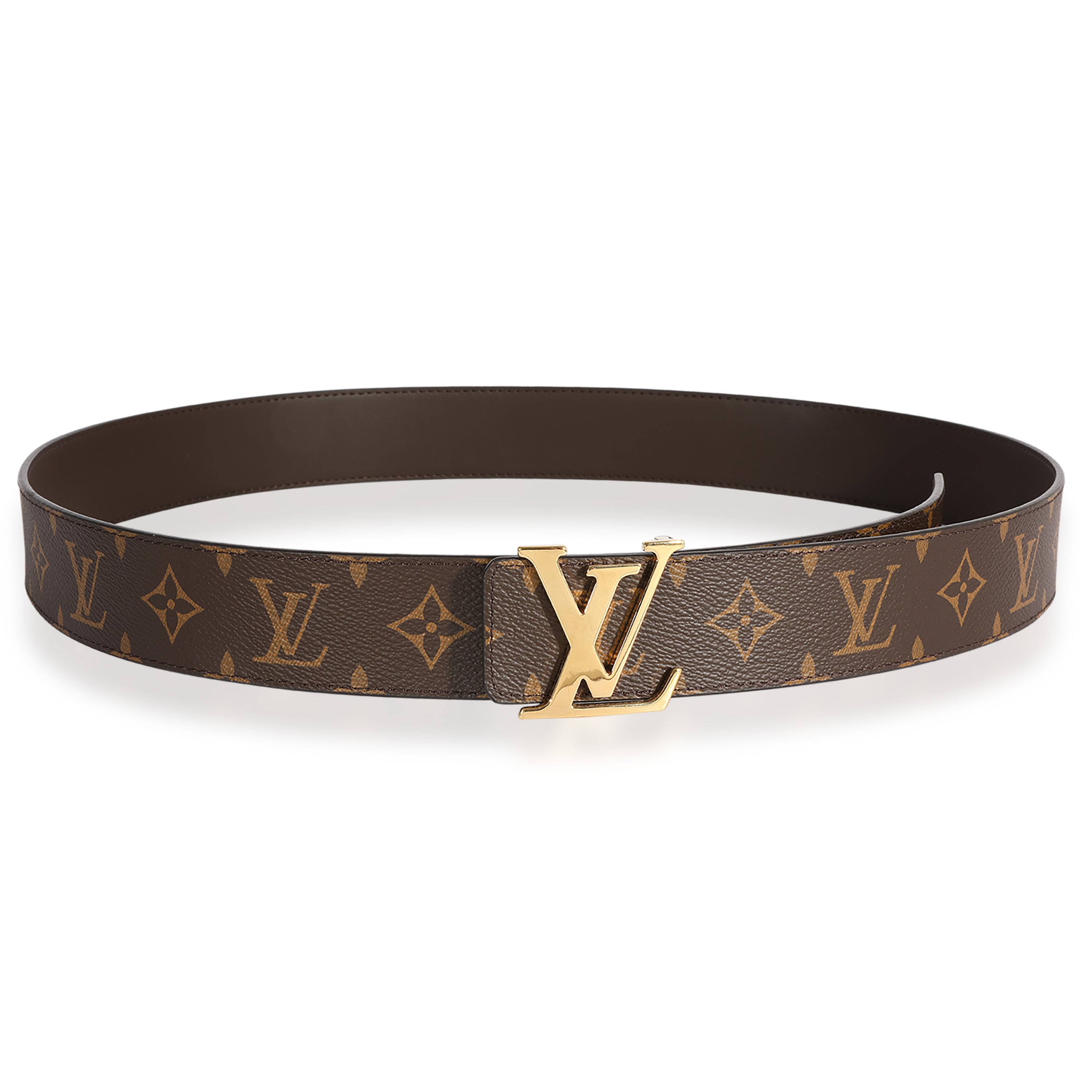 Louis Vuitton Reversible Monogram Canvas & Epi Leather 35mm LV Circle Belt, myGemma