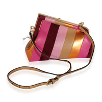 Fendi Multicolor Stripe Leather & Suede Small First Bag