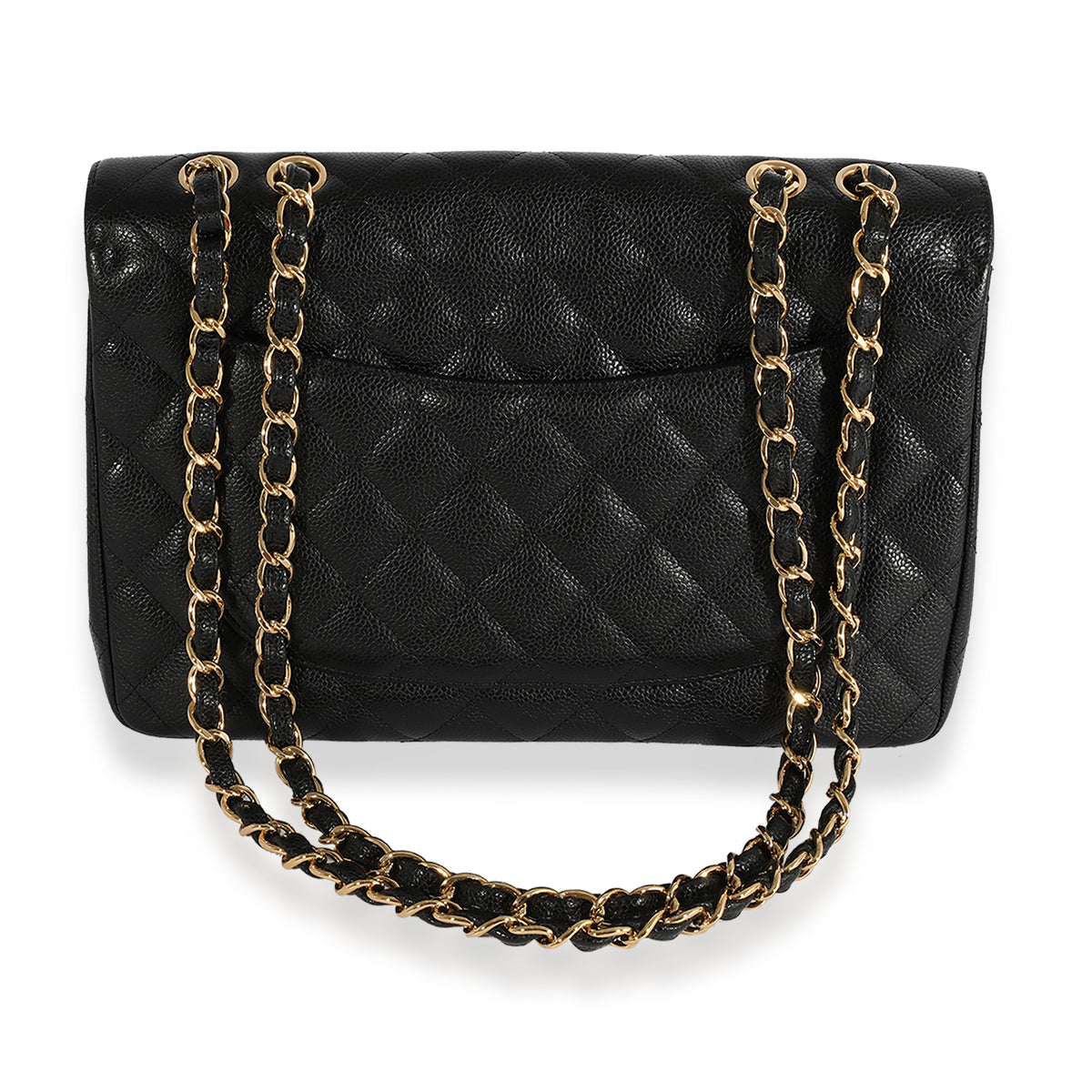 Chanel Black Quilted Caviar Jumbo Classic Single Flap Bag