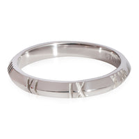 Tiffany & Co. Atlas X Closed Narrow Ring in 18k White Gold