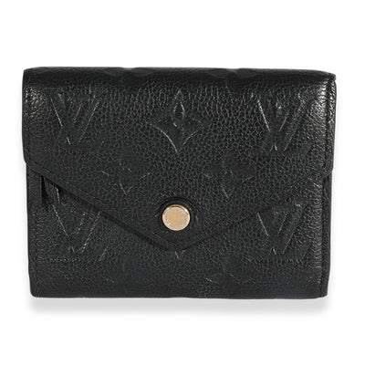 Louis Vuitton Black Monogram Empreinte Victorine Wallet