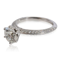 Tiffany & Co. Pave Setting Diamond Engagement Ring in Platinum 1.88 CTW